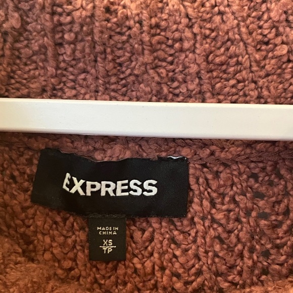 Express Cozy soft blush pink Cowl Neck Sweater - Picture 2 of 4